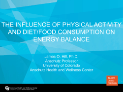 the influence of physical activity and diet/food consumption on
