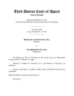 Navalimpianti USA, Inc. - Third District Court of Appeal