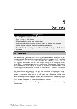 Overheads - ICAI Knowledge Gateway