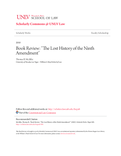 Book Review: "The Lost History of the Ninth Amendment"