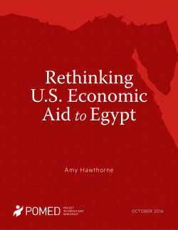 Rethinking U.S. Economic Aid to Egypt