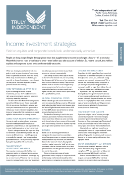 Income investment strategies