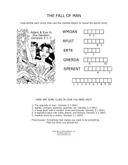 The Fall of Man - Word Jumble