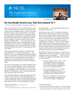 The Legislative Lawyer - National Conference of State Legislatures