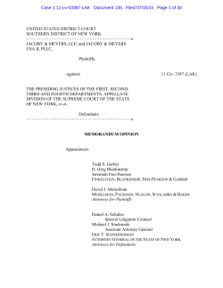 UNITED STATES DISTRICT COURT SOUTHERN DISTRICT OF