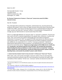 Law Professor Letter to President Trump Regarding Constitutionality