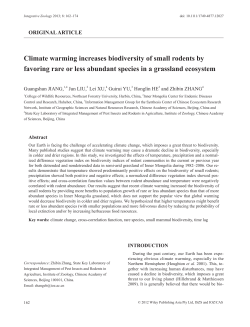 Climate warming increases biodiversity of small rodents by favoring