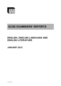 Examiners` Report January 2012 pdf | GCSE