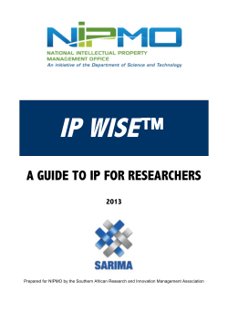 IP Wise Manual - Innovus Technology Transfer
