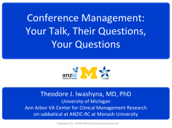 Conference Management: Your Talk, Their