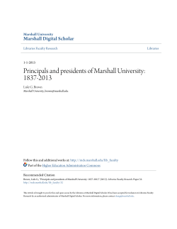 Principals and presidents of Marshall University