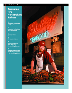 Accounting for a M e rc h a n d i s i n g Business