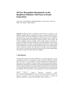 3D Face Recognition Benchmarks on the Bosphorus Database with