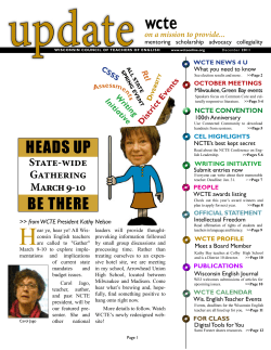 Heads up - Wisconsin Council of Teachers of English