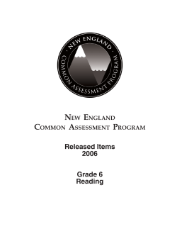 Gr6 2006 Reading Released Items.indd