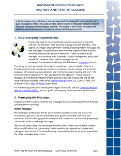 INSTANT AND TEXT MESSAGING