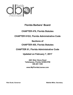 CHAPTER 476, FLORIDA STATUTES