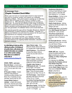 Sebago TU`s 37th Annual Conservation Event Chapter President