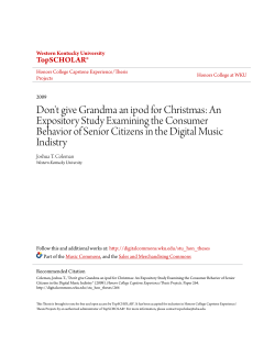 Don`t give Grandma an ipod for Christmas: An