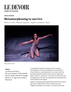 Metamorphosing to survive