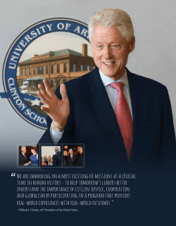 eBrochure - Clinton School of Public Service