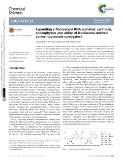 Expanding a fluorescent RNA alphabet: synthesis