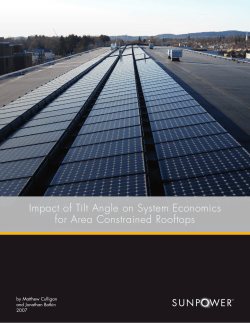 Impact of Tilt Angle on System Economics for Area