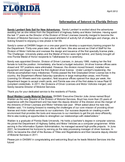 Information of Interest to Florida Drivers
