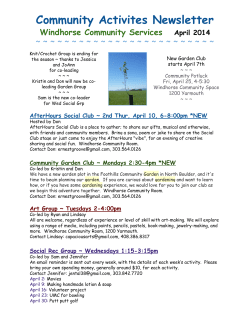 April 2014 - Windhorse Community Services