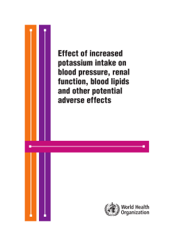 Effect of increased potassium intake on blood pressure, renal