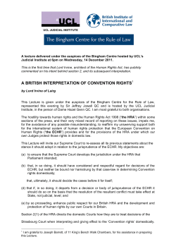 A British Interpretation of Convention Rights