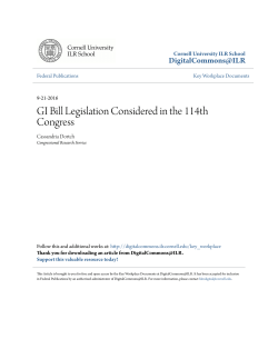 GI Bill Legislation Considered in the 114th Congress