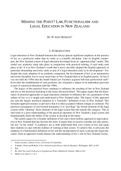 Missing thE Point? laW, functionalisM and lEgal Education in