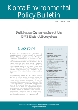 Korea Environmental Policy Bulletin Korea Environmental Policy