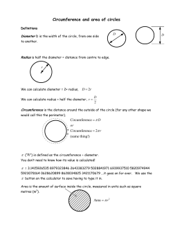 Circumference and area of circles