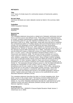 0.01&deg; stack of climate layers for continental analysis of biodiversity