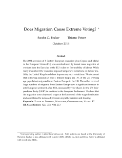 Does Migration Cause Extreme Voting?