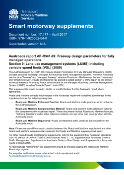 Section 9: Lane use management systems