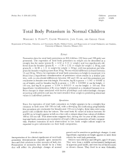 Total Body Potassium in Normal Children