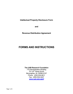 Intellectual Property Disclosure Form