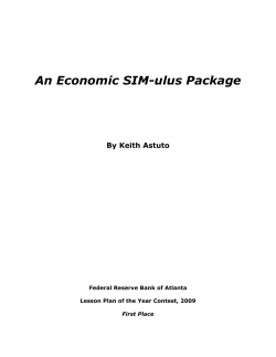 An Economic SIM-ulus Package - Federal Reserve Bank of Atlanta
