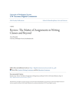Review: The Matter of Assignments in Writing Classes and Beyond