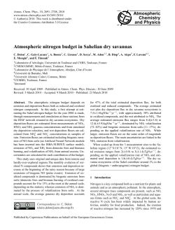 Atmospheric nitrogen budget in Sahelian dry savannas