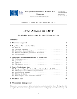 Free Atoms in DFT