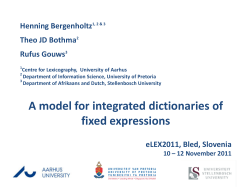 A model for integrated dictionaries of fixed expressions