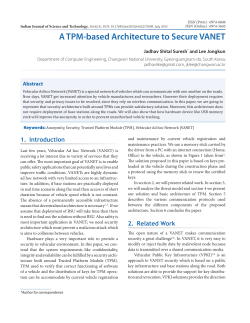 A TPM-based Architecture to Secure VANET