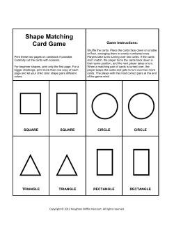 Shape Matching Card Game