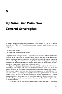 Optimal Air Pollution Control Strategies