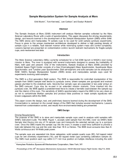 Sample Manipulation System for Sample Analysis