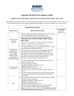 Upgrade Period Service Impact Guide